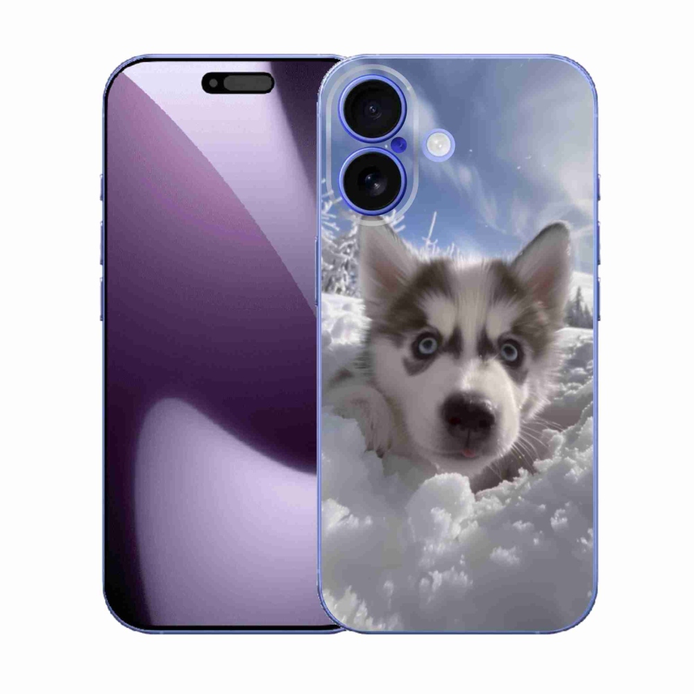 Gélový kryt mmCase na iPhone 17 - husky v snehu
