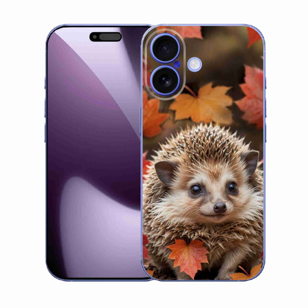 Gélový kryt mmCase na iPhone 17 - ježko v lístii