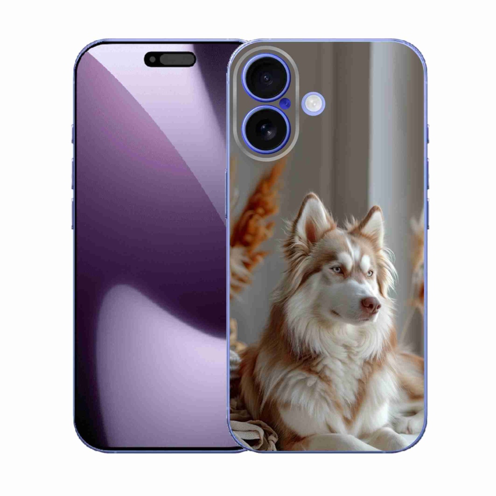 Gélový kryt mmCase na iPhone 17 - pokojný sibírsky husky