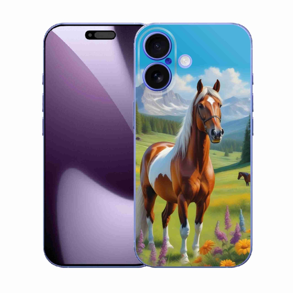 Gélový kryt mmCase na iPhone 17 - kôň na lúke