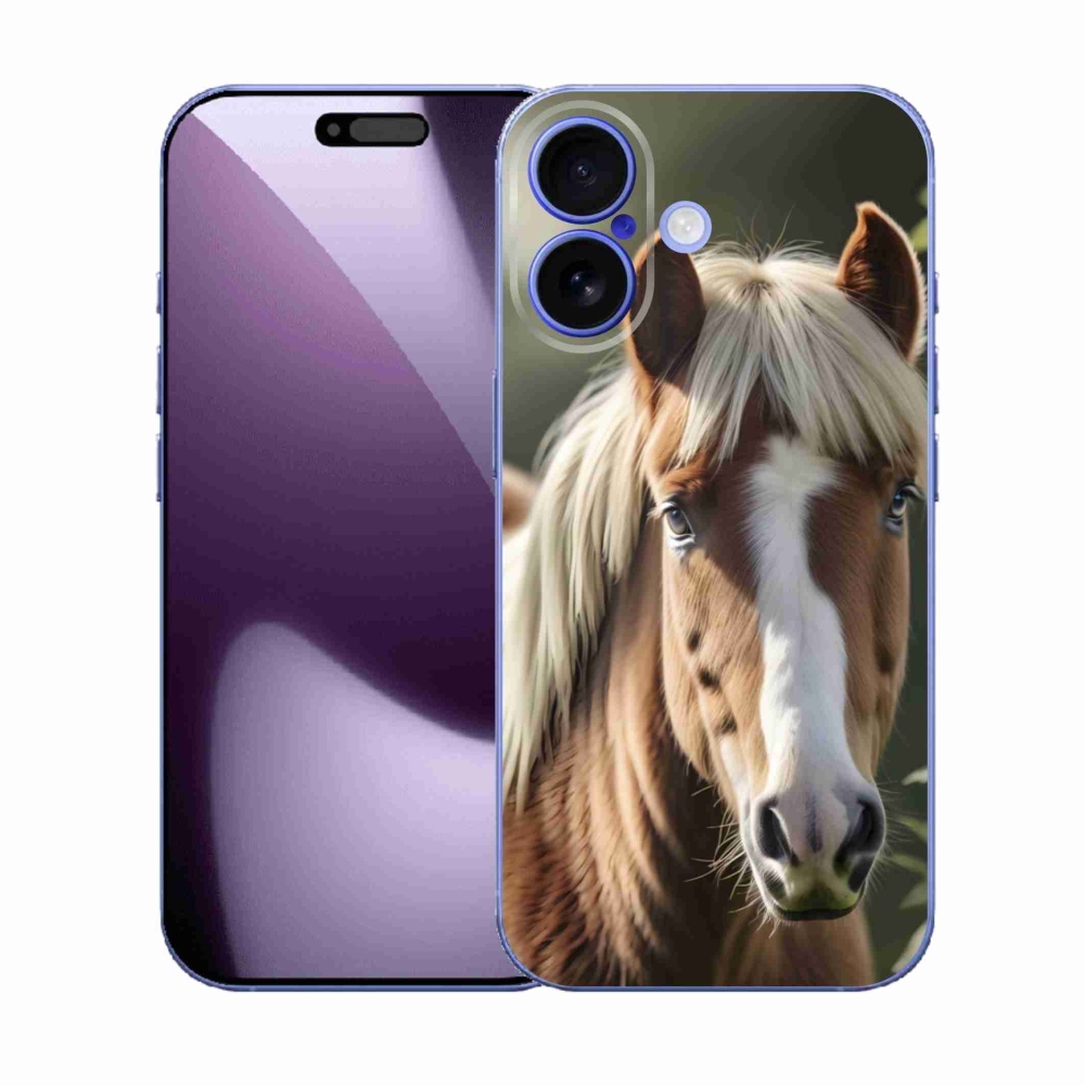 Gélový kryt mmCase na iPhone 17 - kôň so svetlou hrivou