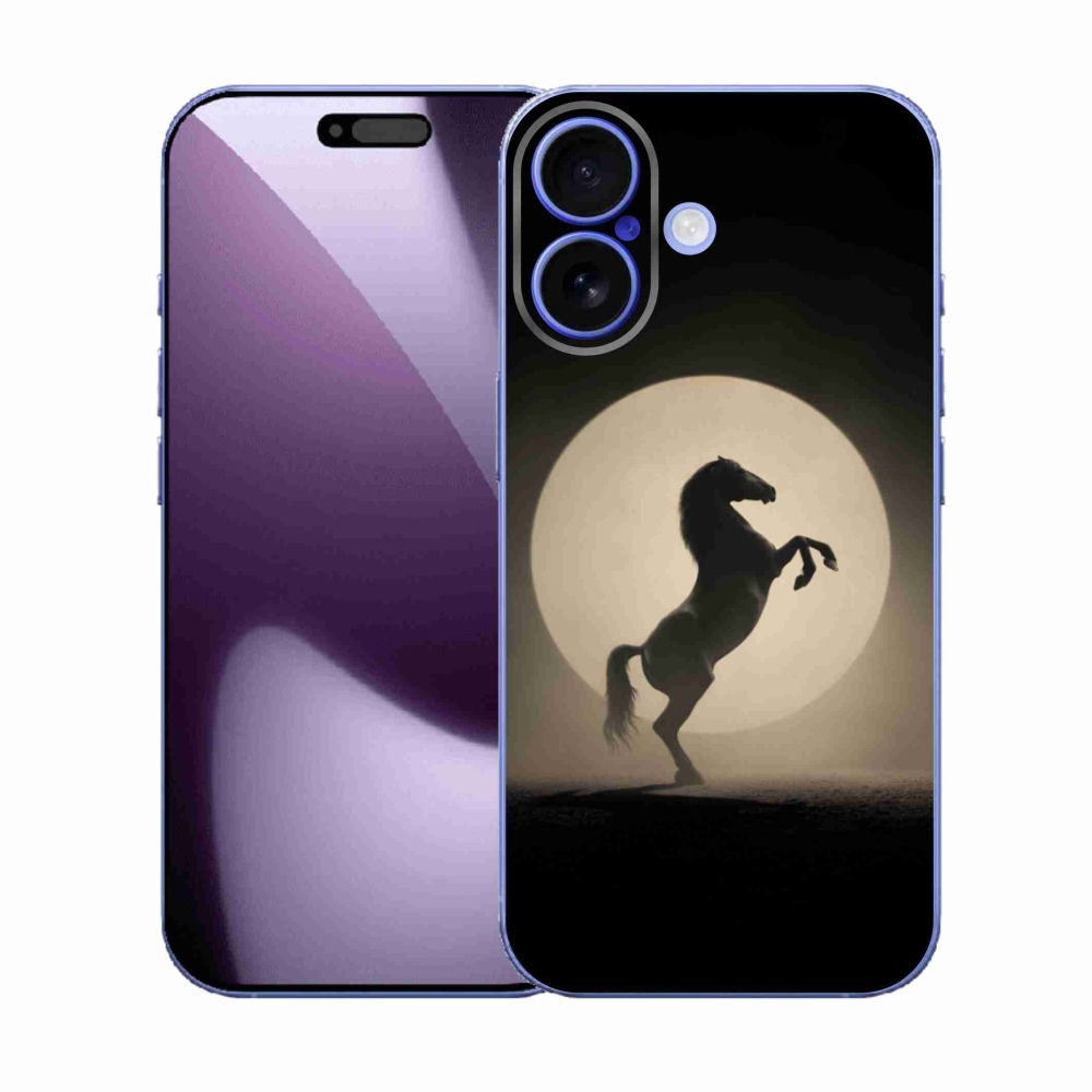 Gélový kryt mmCase na iPhone 17 - kôň v siluete