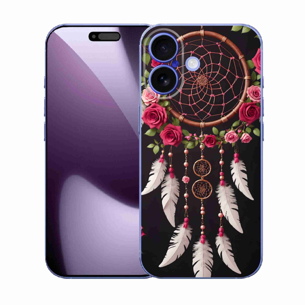 Gélový kryt mmCase na iPhone 17 - lapač snov s ružami