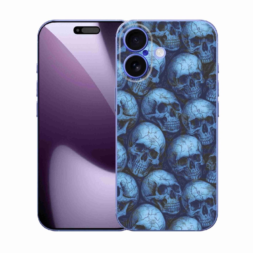 Gélový kryt mmCase na iPhone 17 - lebky