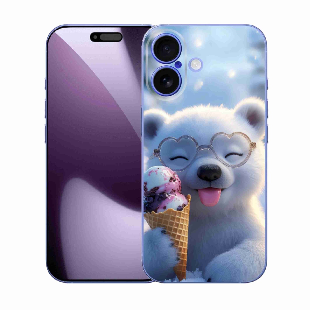 Gélový kryt mmCase na iPhone 17 - medvedík so zmrzlinou