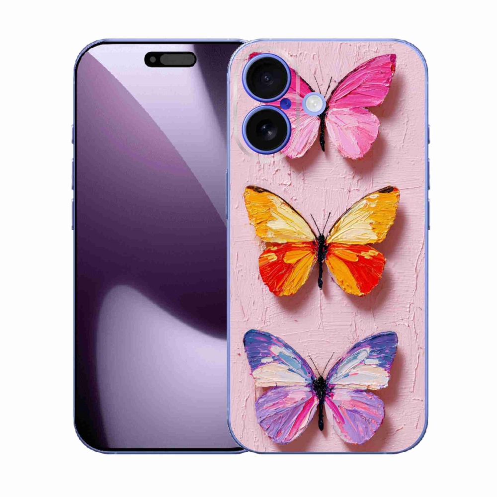 Gélový kryt mmCase na iPhone 17 - motýlia trojica