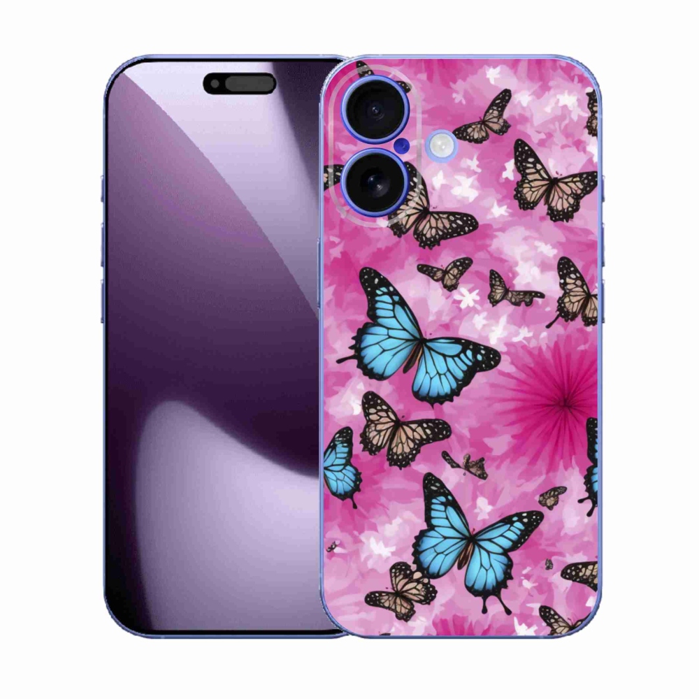 Gélový kryt mmCase na iPhone 17 - motýlia záhrada