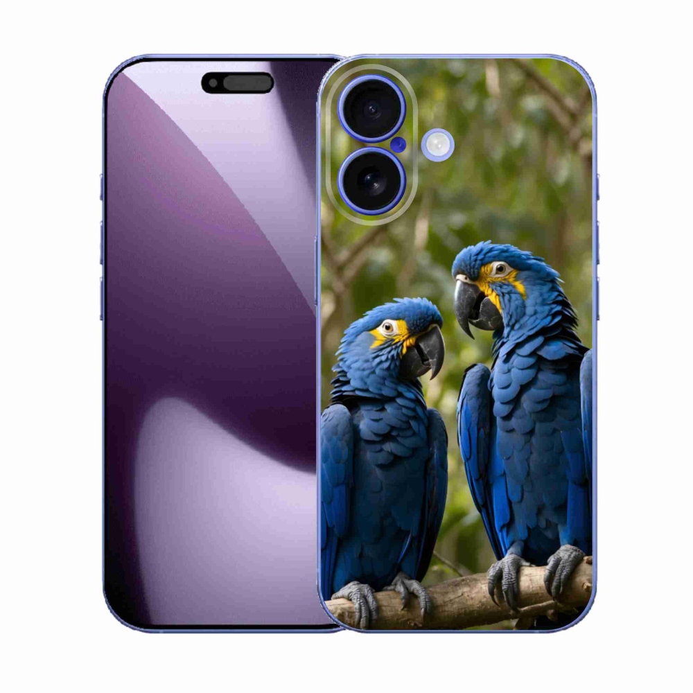Gélový kryt mmCase na iPhone 17 - papagájové duo