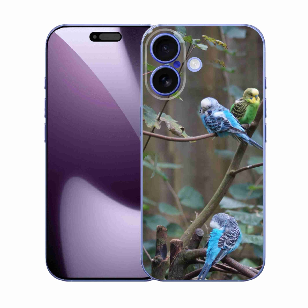 Gélový kryt mmCase na iPhone 17 - papagáje na vetve