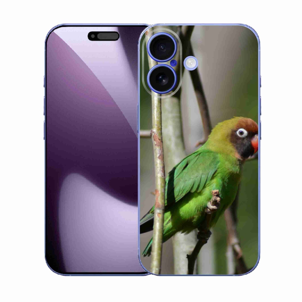 Gélový kryt mmCase na iPhone 17 - papagáj agapornis