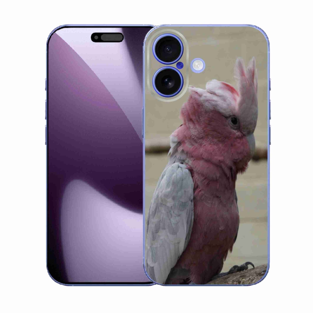 Gélový kryt mmCase na iPhone 17 - papagáj kakadu ružový