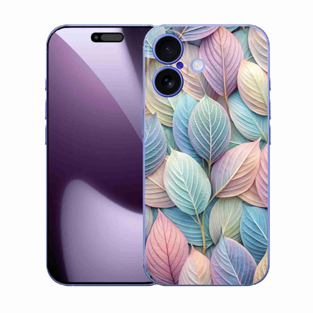 Gélový kryt mmCase na iPhone 17 - pastelové listy