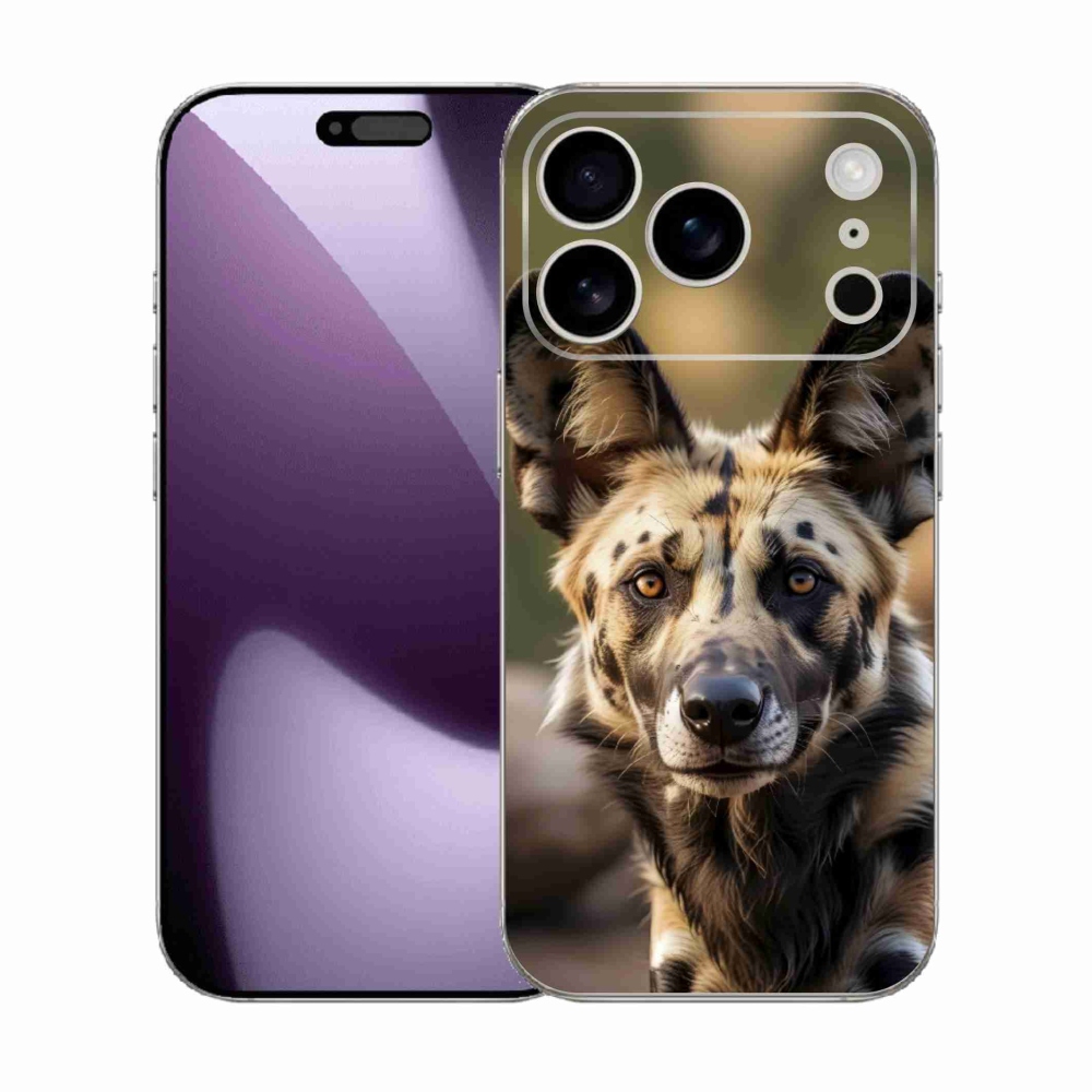 Gélový kryt mmCase na iPhone 17 Pro - africký divoký pes
