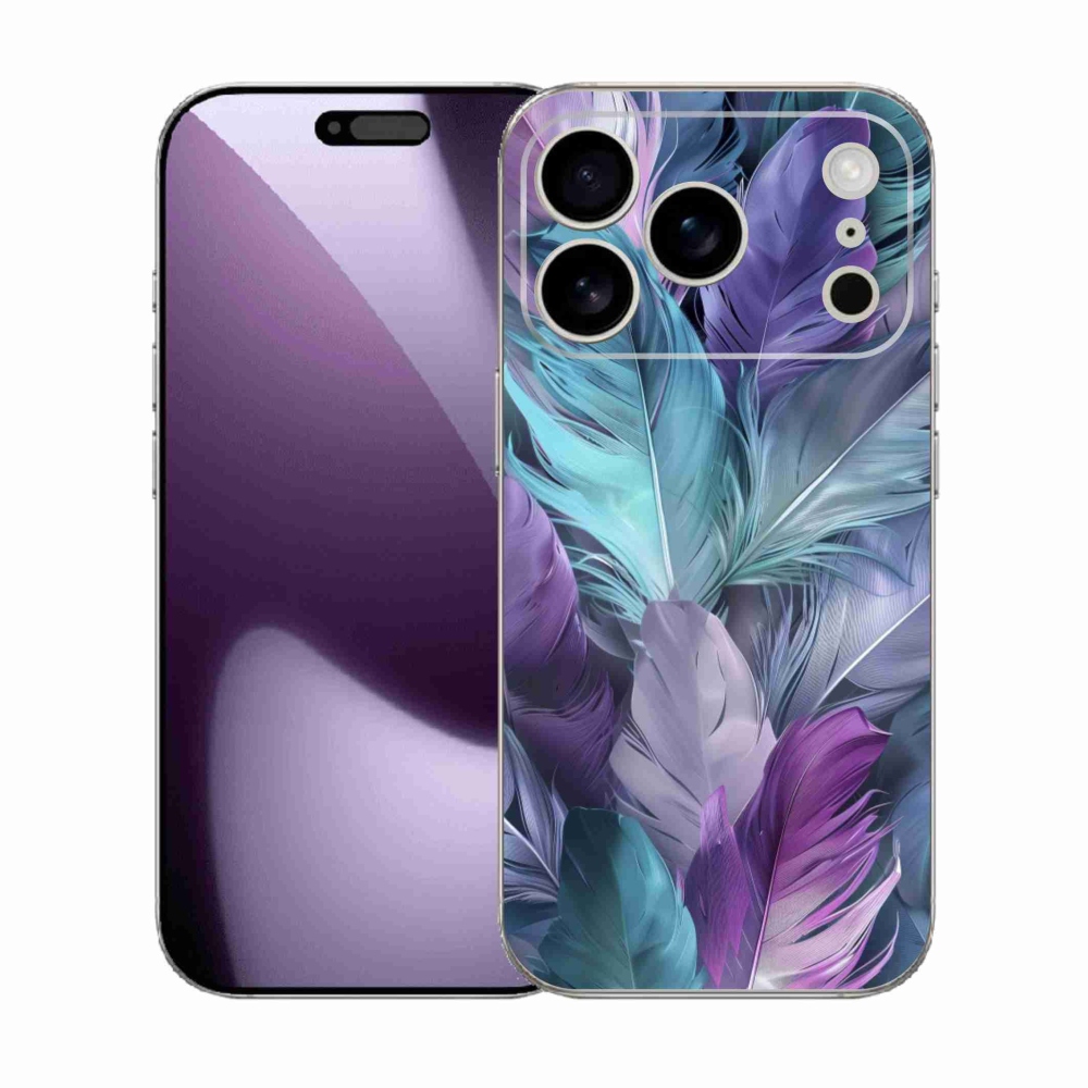 Gélový kryt mmCase na iPhone 17 Pro - farebné perie 2