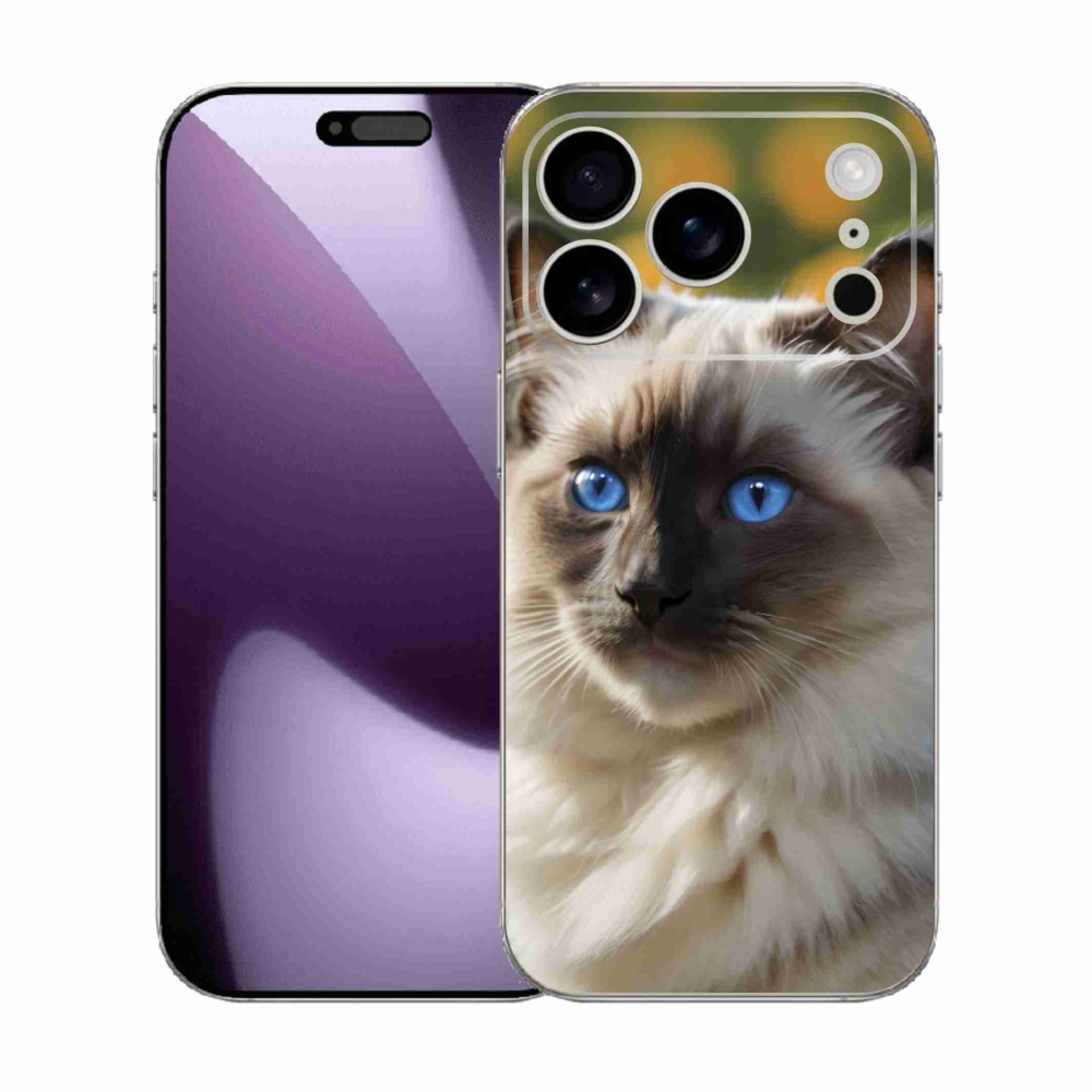 Gélový kryt mmCase na iPhone 17 Pro - biely ragdoll