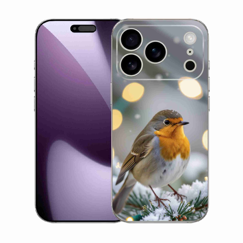 Gélový kryt mmCase na iPhone 17 Pro - červienka v zime
