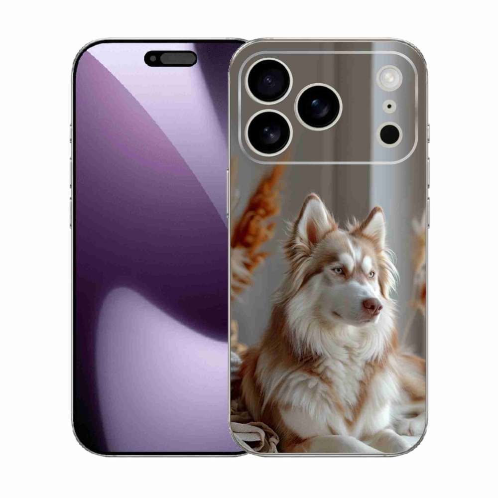 Gélový kryt mmCase na iPhone 17 Pro - pokojný sibírsky husky