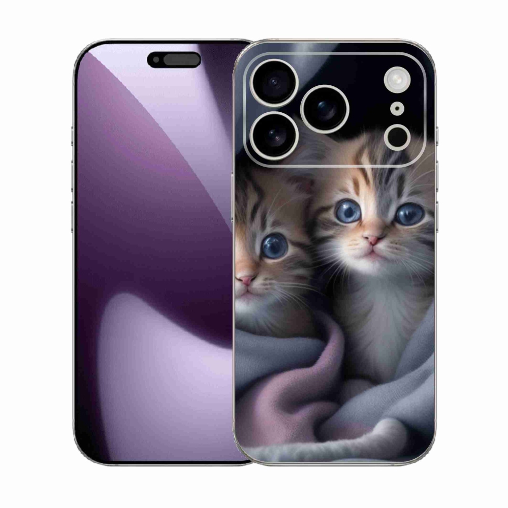 Gélový kryt mmCase na iPhone 17 Pro - mačacie duo 2