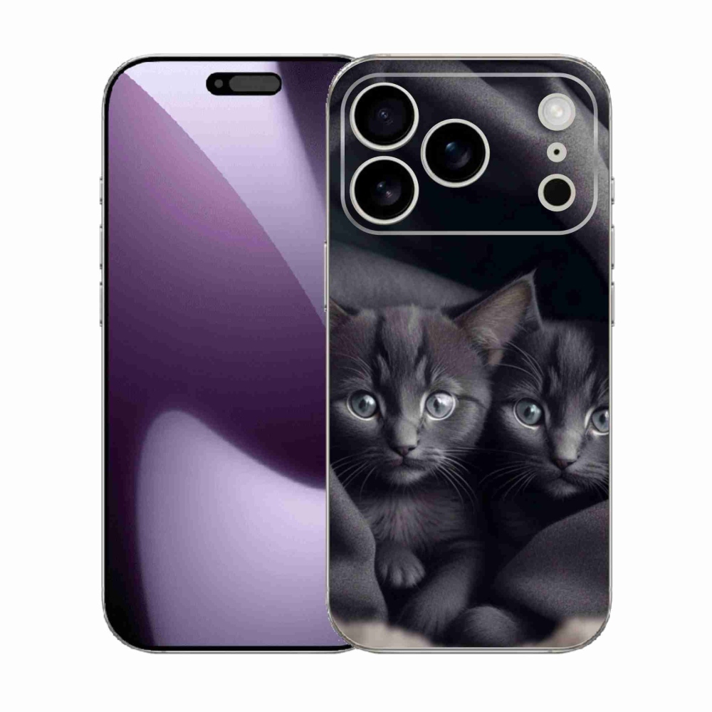 Gélový kryt mmCase na iPhone 17 Pro - mačacie duo