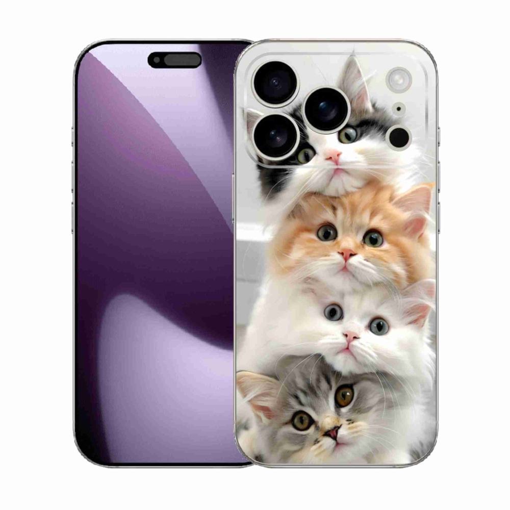 Gélový kryt mmCase na iPhone 17 Pro - mačacia partia