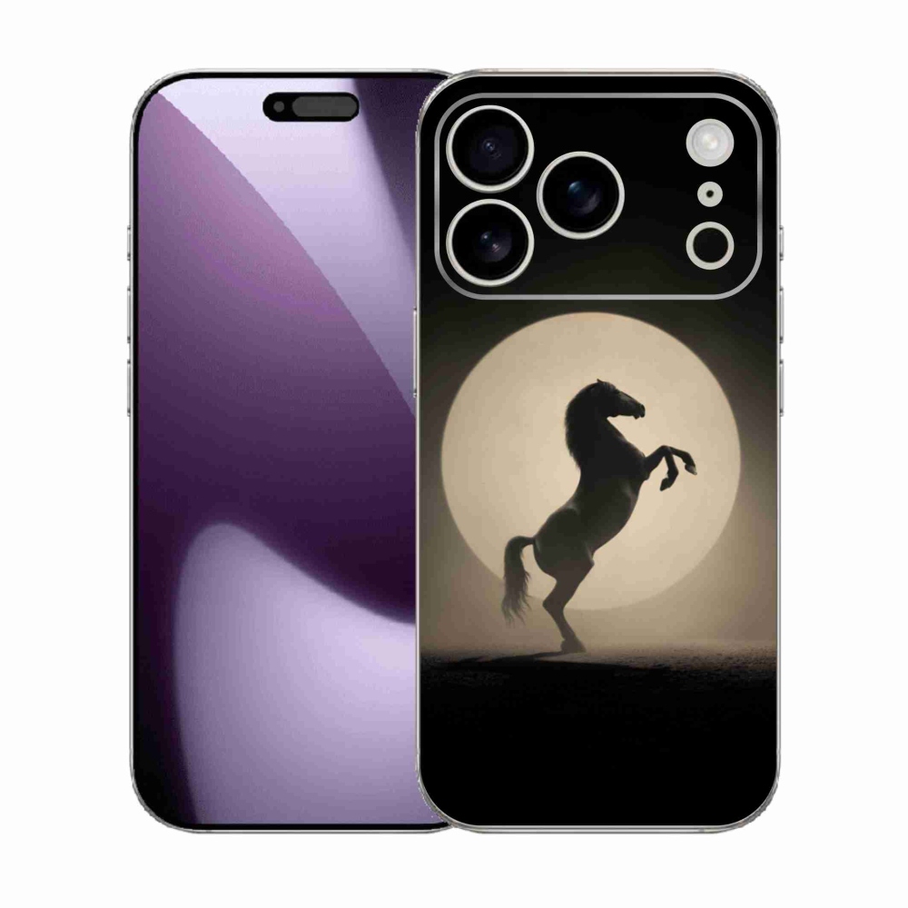 Gélový kryt mmCase na iPhone 17 Pro - kôň v siluete