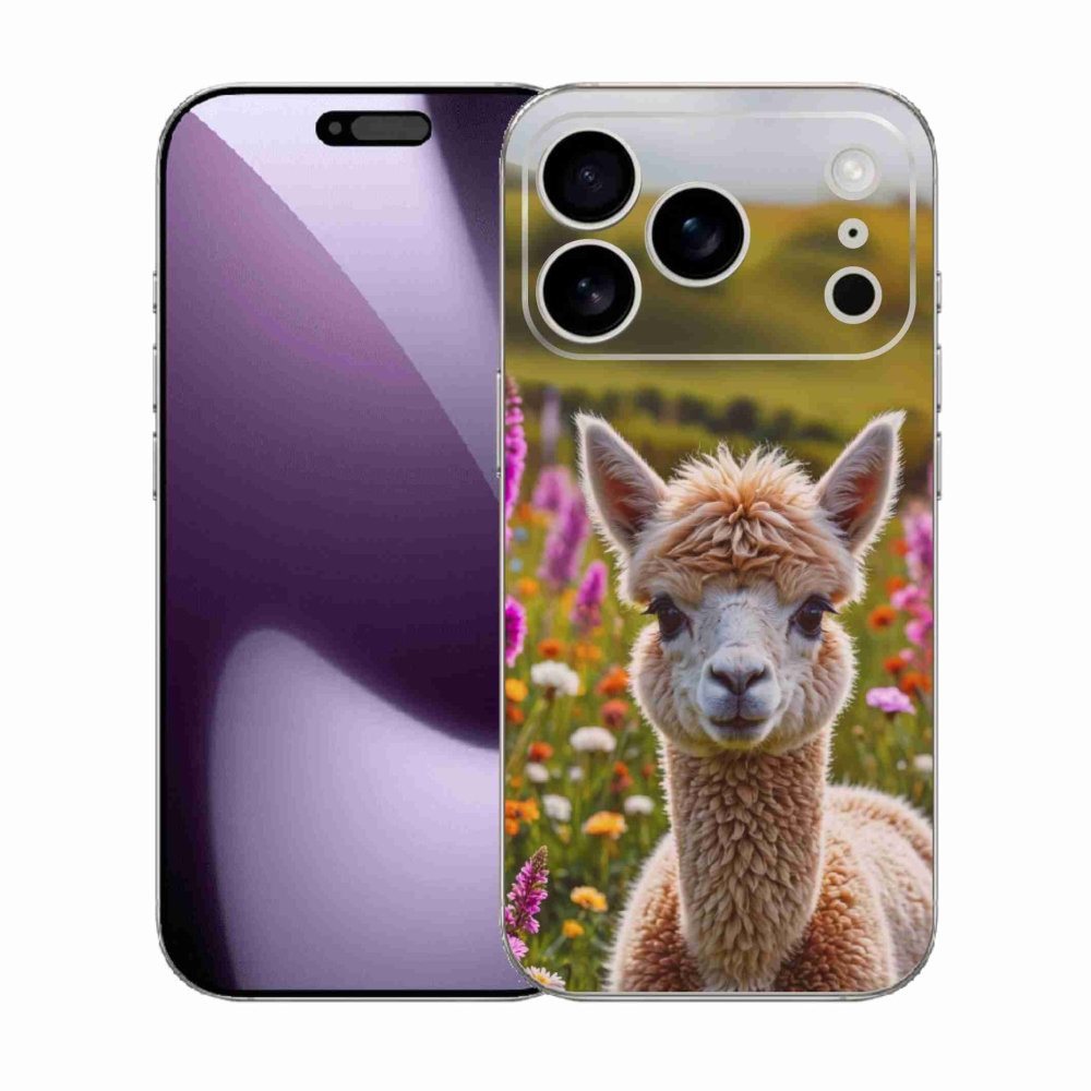Gélový kryt mmCase na iPhone 17 Pro - lama na lúke