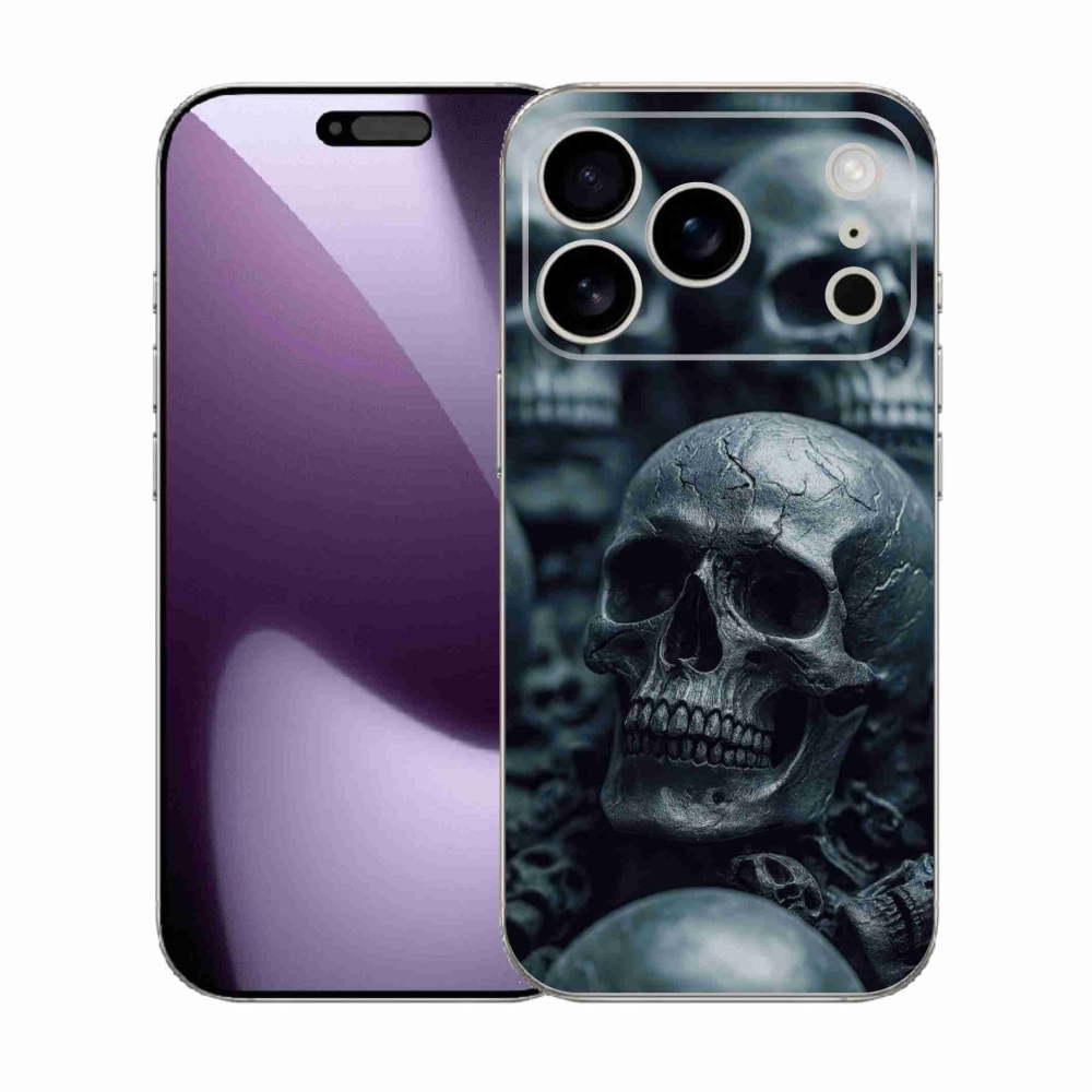 Gélový kryt mmCase na iPhone 17 Pro - lebka 2