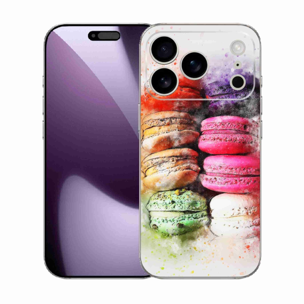 Gélový kryt mmCase na iPhone 17 Pro - makrónky