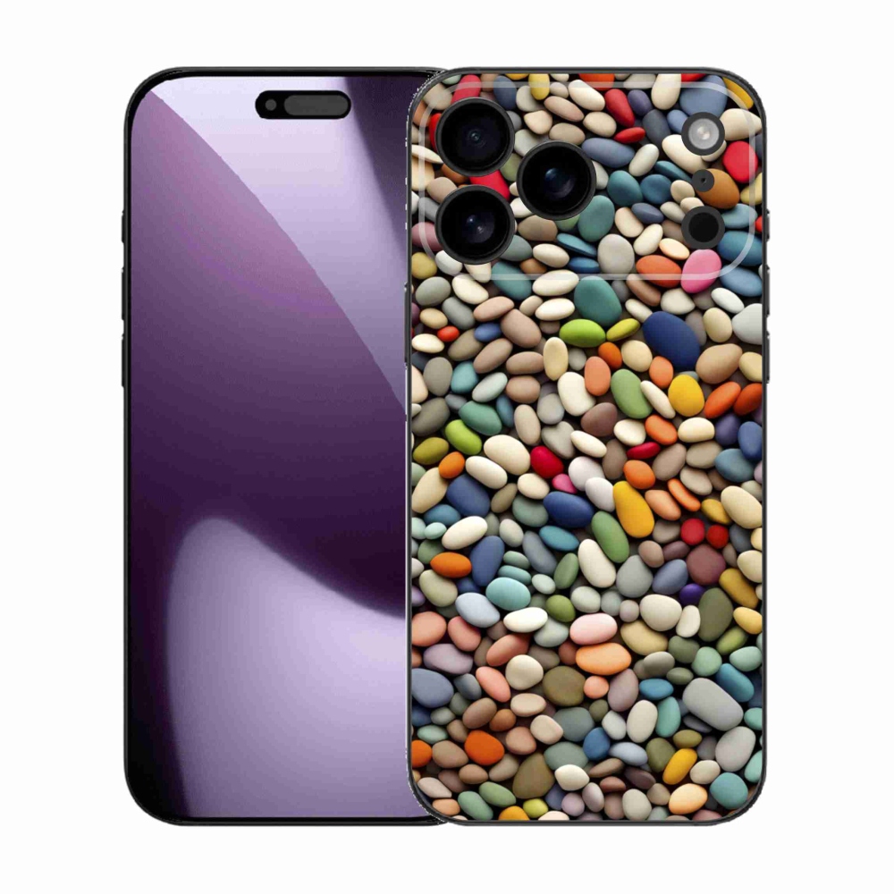 Gélový kryt mmCase na iPhone 17 Pro Max - farebné kamienky 2