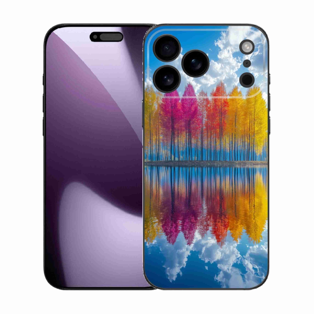 Gélový kryt mmCase na iPhone 17 Pro Max - farebné stromy