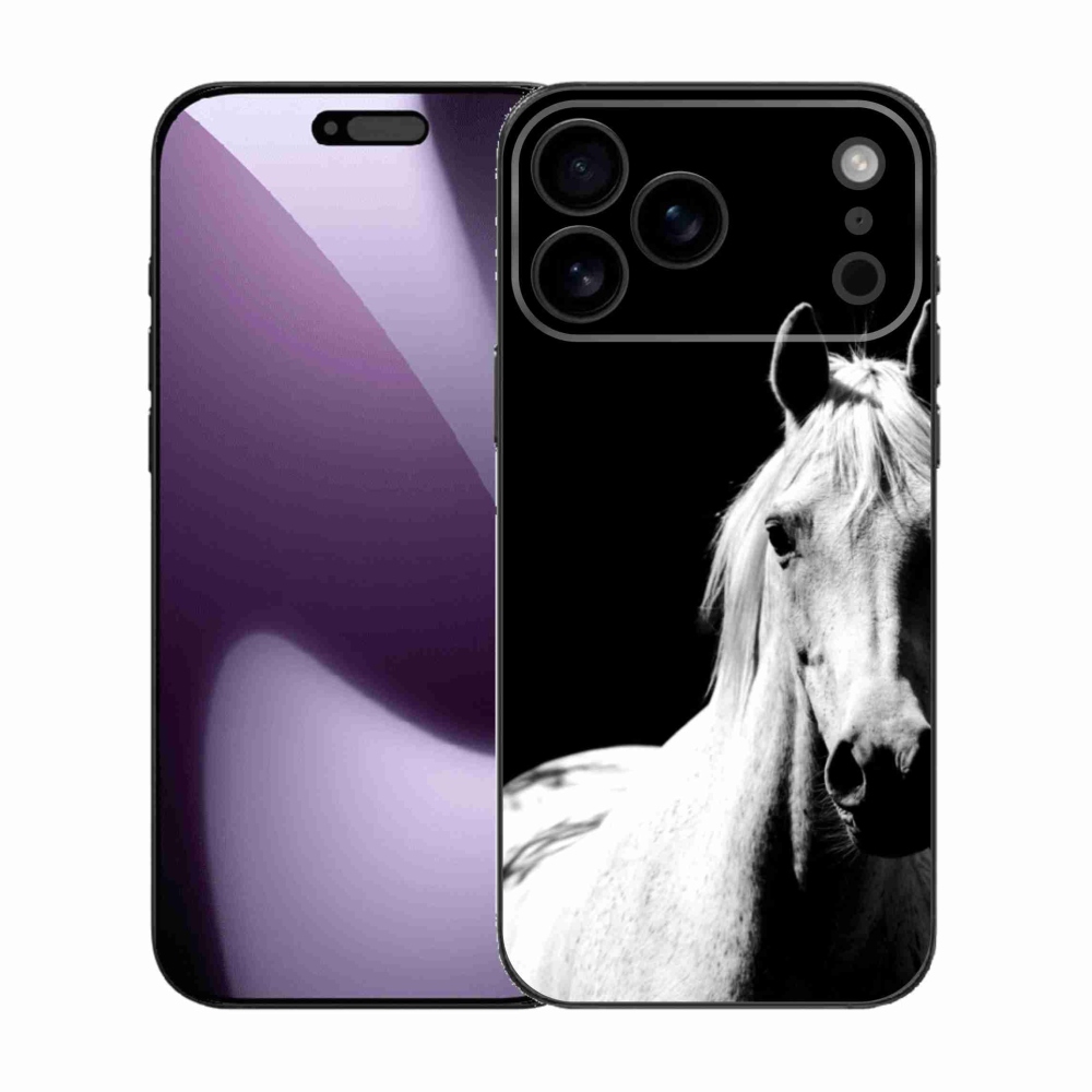 Gélový kryt mmCase na iPhone 17 Pro Max - biely kôň 5