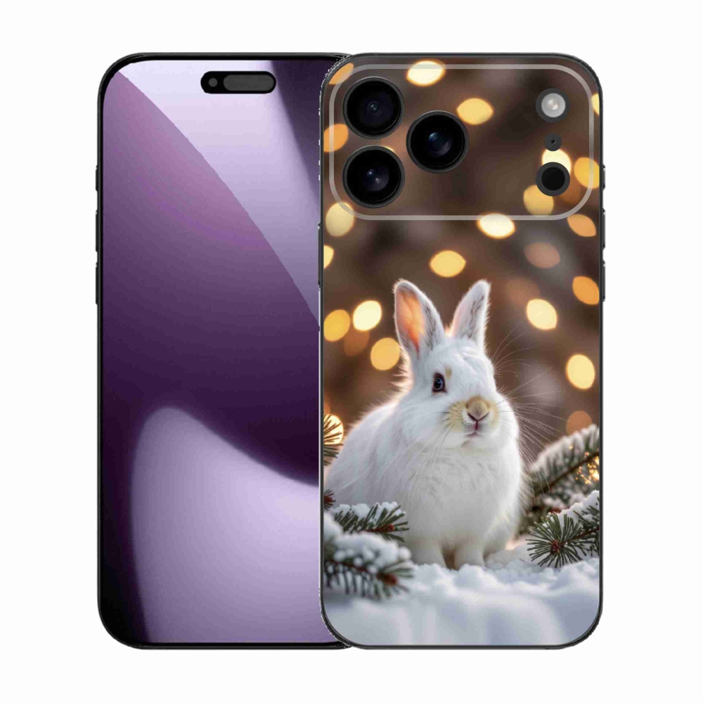 Gélový kryt mmCase na iPhone 17 Pro Max - biely zajac