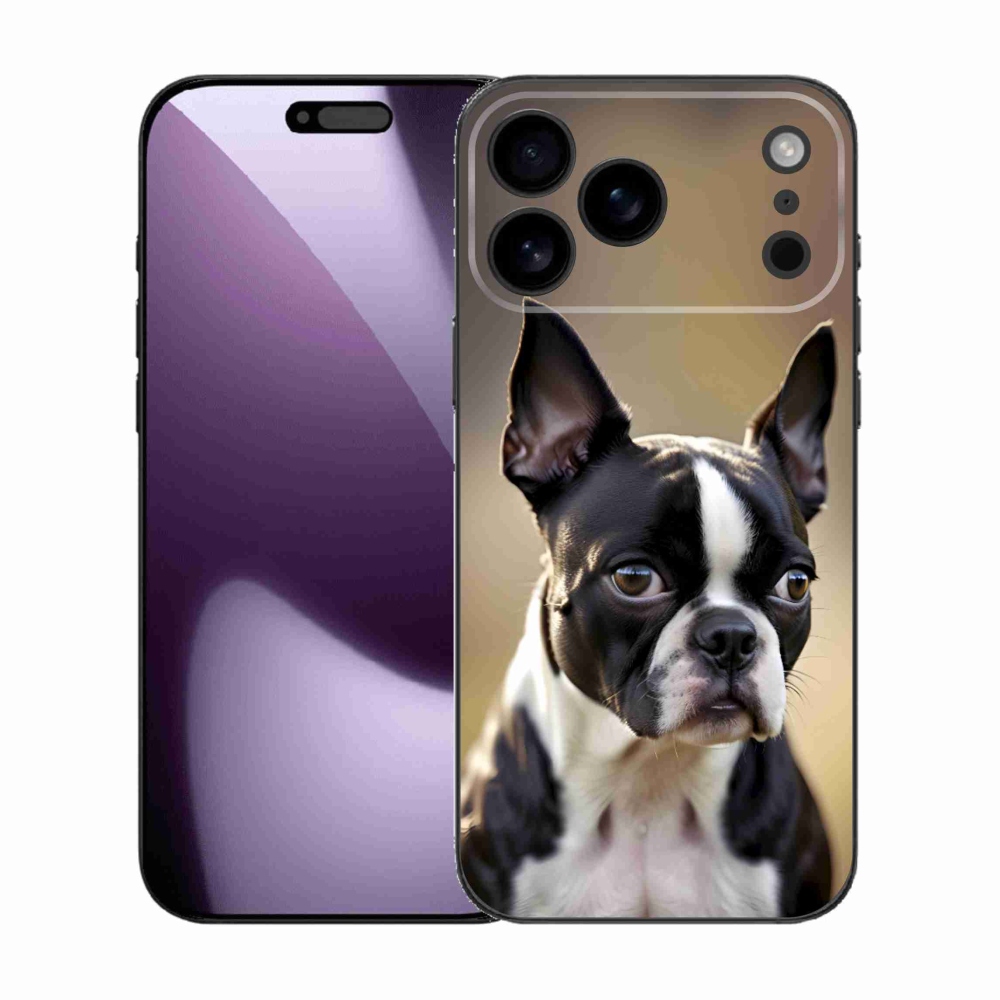 Gélový kryt mmCase na iPhone 17 Pro Max - bostonský teriér