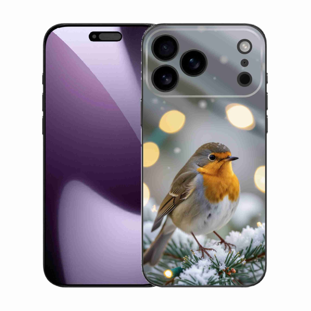 Gélový kryt mmCase na iPhone 17 Pro Max - červienka v zime