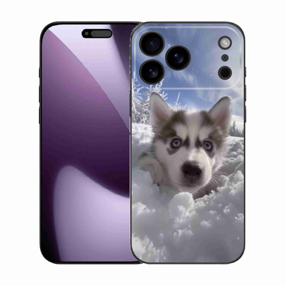 Gélový kryt mmCase na iPhone 17 Pro Max - husky v snehu
