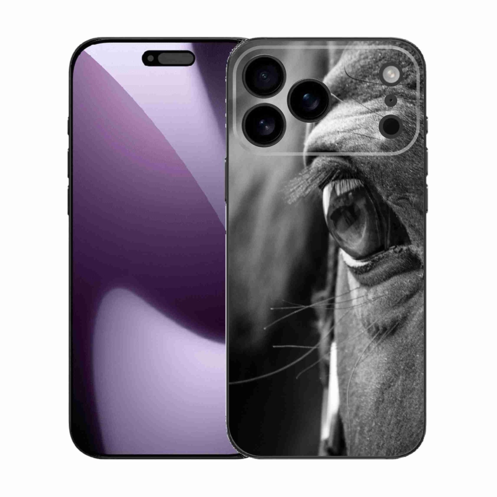 Gélový kryt mmCase na iPhone 17 Pro Max - konský pohľad