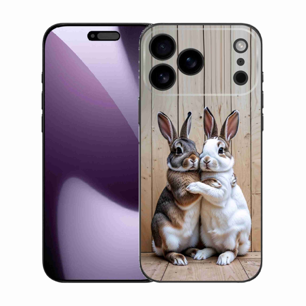 Gélový kryt mmCase na iPhone 17 Pro Max - králičie pár