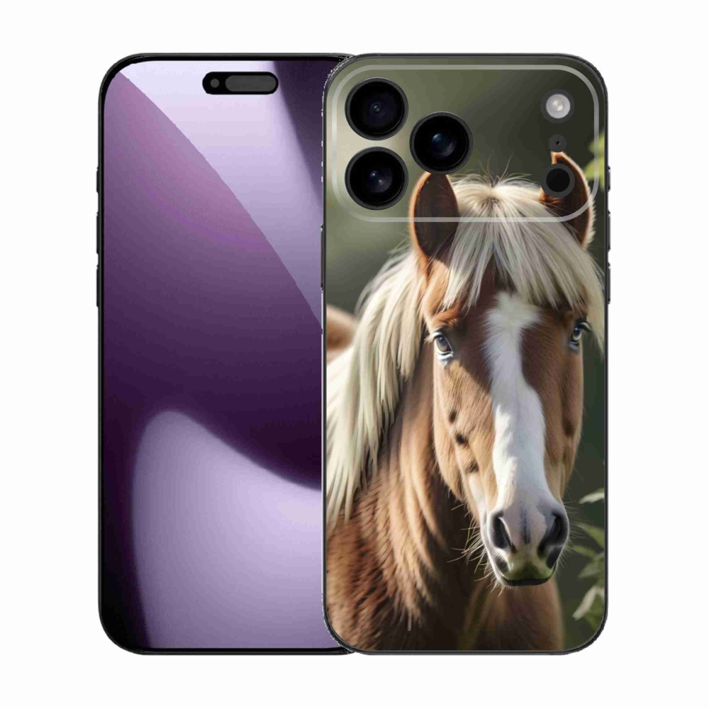 Gélový kryt mmCase na iPhone 17 Pro Max - kôň so svetlou hrivou