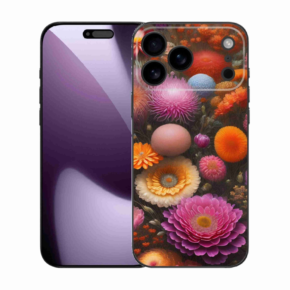 Gélový kryt mmCase na iPhone 17 Pro Max - kvetinová kompozícia