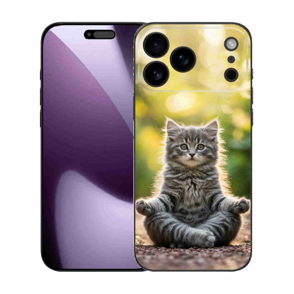 Gélový kryt mmCase na iPhone 17 Pro Max - meditujúce mačiatko