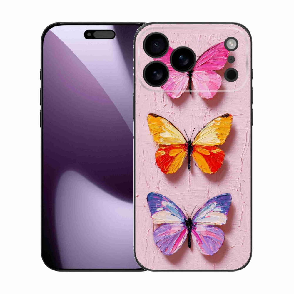 Gélový kryt mmCase na iPhone 17 Pro Max - motýlia trojica