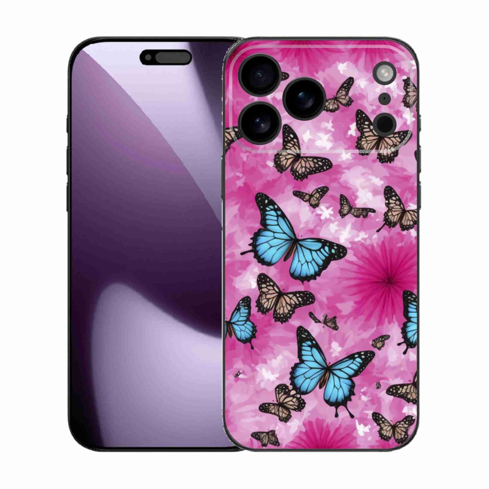 Gélový kryt mmCase na iPhone 17 Pro Max - motýlia záhrada