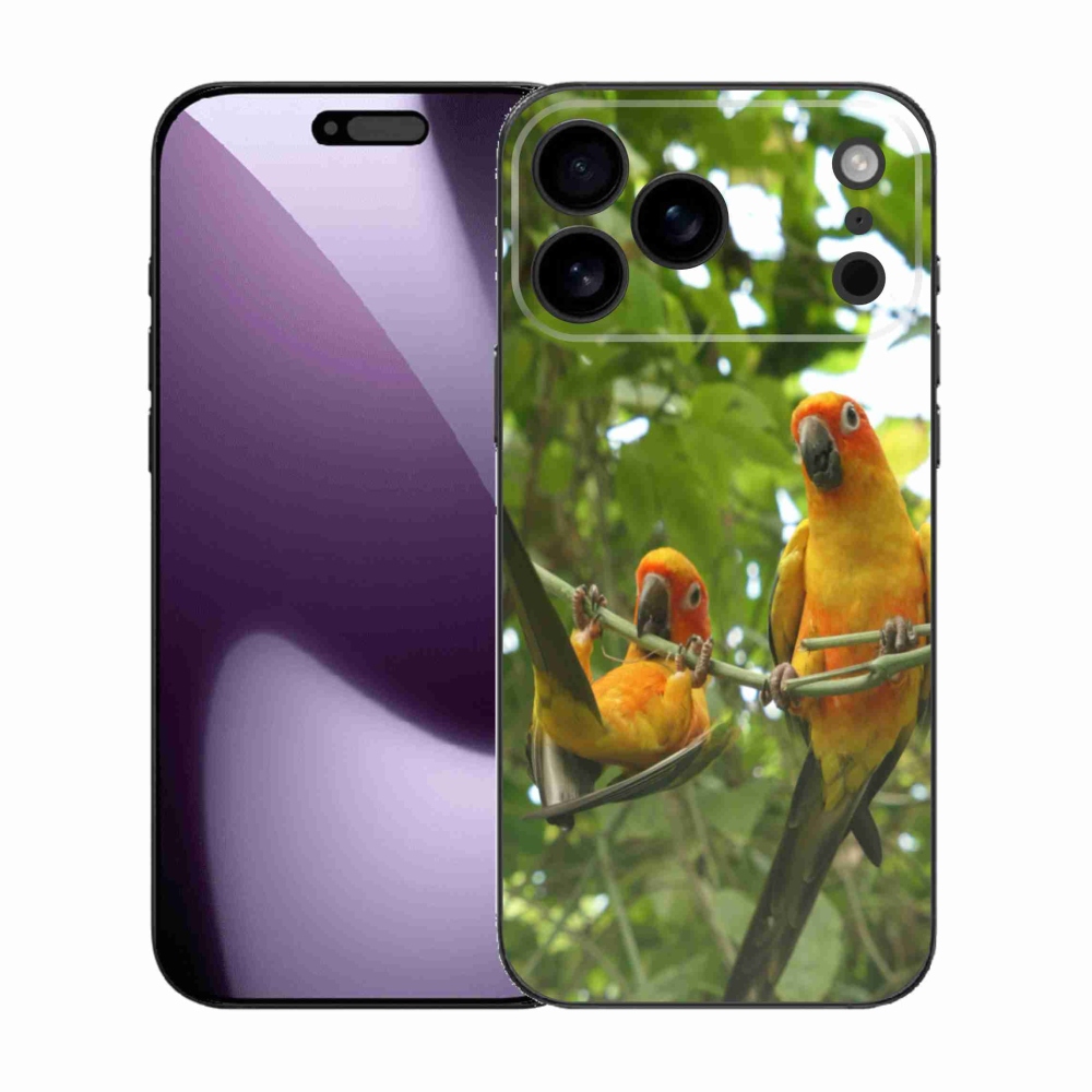 Gélový kryt mmCase na iPhone 17 Pro Max - papagáje aratingy