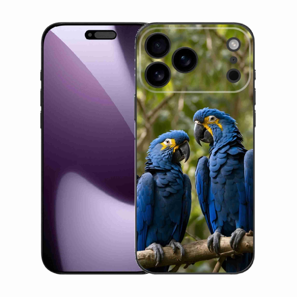 Gélový kryt mmCase na iPhone 17 Pro Max - papagájové duo