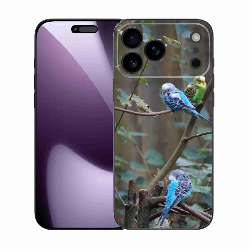 Gélový kryt mmCase na iPhone 17 Pro Max - papagáje na vetve