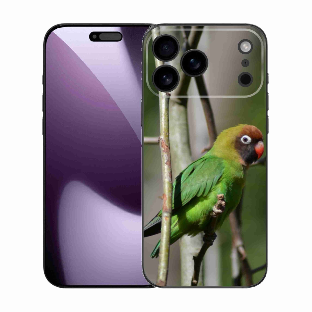 Gélový kryt mmCase na iPhone 17 Pro Max - papagáj agapornis