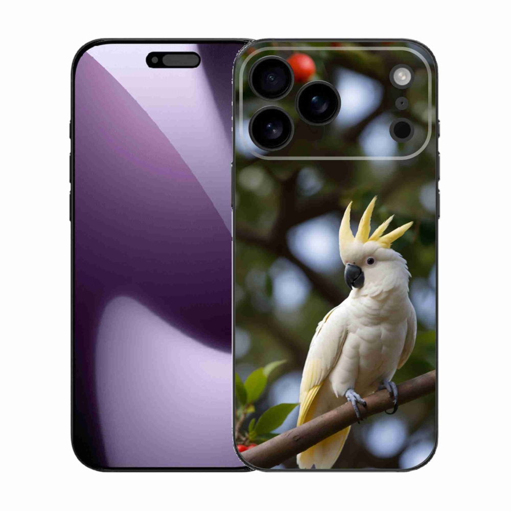 Gélový kryt mmCase na iPhone 17 Pro Max - papagáj kakadu 3