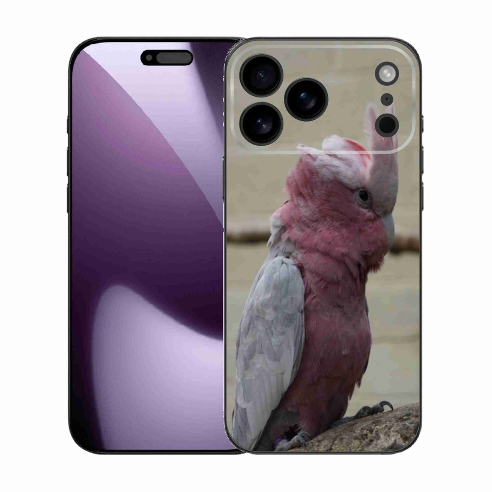 Gélový kryt mmCase na iPhone 17 Pro Max - papagáj kakadu ružový