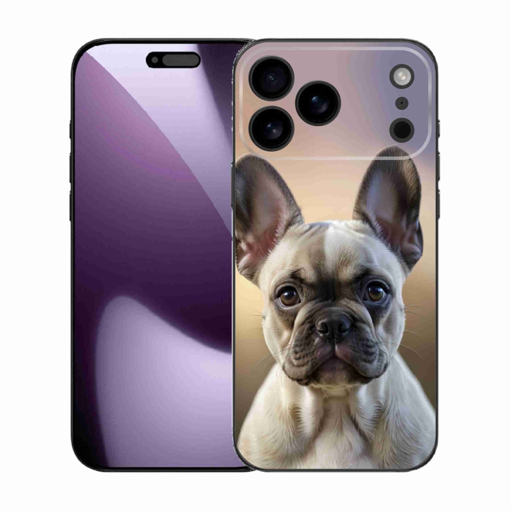 Gélový kryt mmCase na iPhone 17 Pro Max - roztomilý francúzsky buldoček