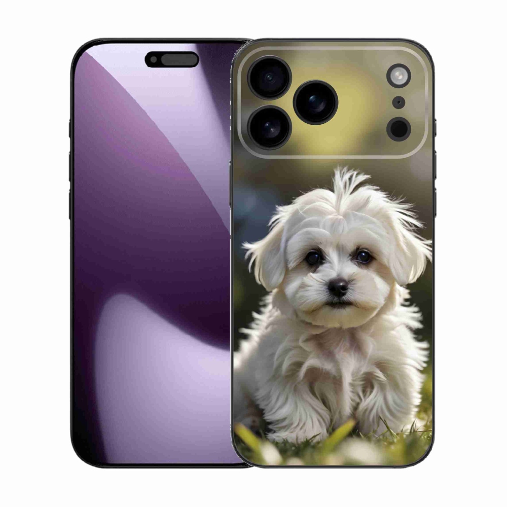 Gélový kryt mmCase na iPhone 17 Pro Max - roztomilý maltézsky psík